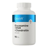 Glucosamine + Chondroitin + MSM (Глюкозамин + Хондроитин+ МСМ) 90 таблеток (OstroVit )