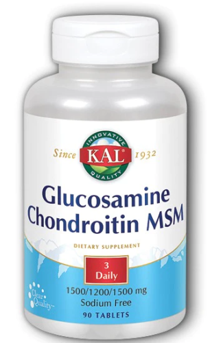 Glucosamine Chondroitin MSM (глюкозамин хондроитин МСМ) 90 таблеток (KAL) Glucosamine Chondroitin MSM (глюкозамин хондроитин МСМ) 90 таблеток (KAL)