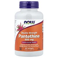 Pantethine Double Strength (Пантетин Двойная сила) 600 мг 60 капсул (NOW)