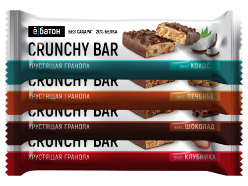 Батончик Ебатон Crunchy bar 40 гр Батончик Ебатон Crunchy bar 40 гр