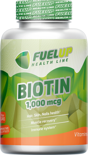 Biotin (Биотин) 1000 мкг 120 капсул (Fuelup) СРОК ГОДНОСТИ 09/2024 Biotin (Биотин) 1000 мкг 120 капсул (Fuelup) СРОК ГОДНОСТИ 09/2024
