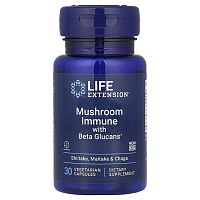 Mushroom Immune with Beta Glucans 30 вег капсул (Life Extension)