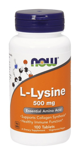 L-Lysine (Лизин) 500 мг 100 таблеток (NOW) L-Lysine (Лизин) 500 мг 100 таблеток (NOW)