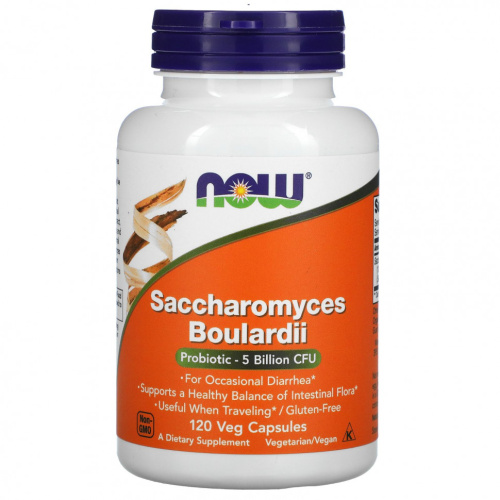 Saccharomyces Boulardii (сахаромицеты Буларди) 120 вег капсул (NOW) срок до 06/25