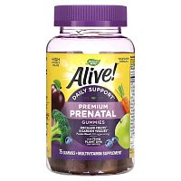 Alive! Daily Support Premium Prenatal (Витамины для беременных) 75 жевательных таблеток (Nature's Way)