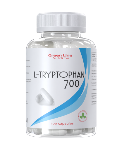 Tryptohan 700 100 капсул Триптофан (Green Line Nutrition) Tryptohan 700 100 капсул Триптофан (Green Line Nutrition)