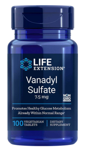 Vanadyl Sulfate (Ванадилсульфат) 100 таблеток (Life Extension) Vanadyl Sulfate (Ванадилсульфат) 100 таблеток (Life Extension)