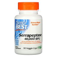 High Potency Serrapeptase (серрапептаза высокой эффективности) 40 000 SPU 90 капсул (Doctor's Best)