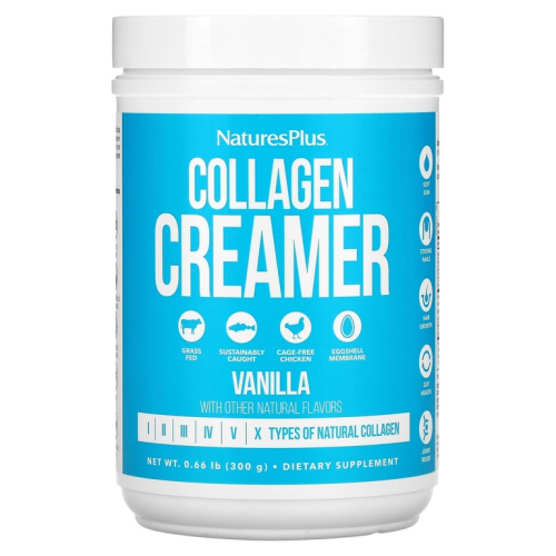 Collagen Creamer (Коллагеновые сливки) 300 гр ваниль (NaturesPlus) Collagen Creamer (Коллагеновые сливки) 300 гр ваниль (NaturesPlus)