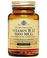 Sublingual Methylcobalamin (Vitamin B12) 5000 мкг 60 таблеток (Solgar)