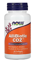 AlliBiotic CDZ Seasonal Immune Support (сезонная поддержка иммунитета) 60 softgels (NOW) СРОК ГОДНОСТИ 10/2024