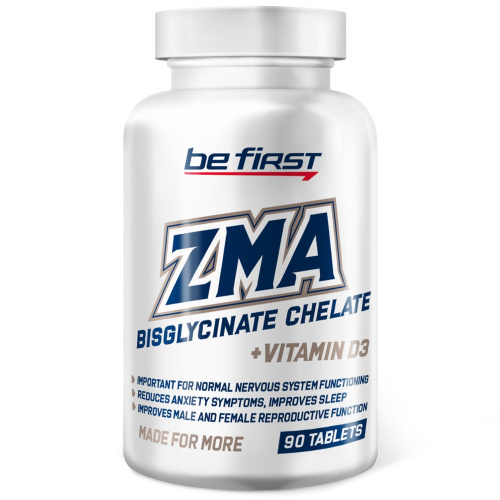 ZMA bisglycinate chelate + vitamin D3, 90 таблеток (Be First)