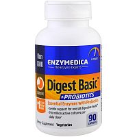 Digest Basic + Probiotics (основные ферменты с пробиотиками) 90 капсул (Enzymedica) 