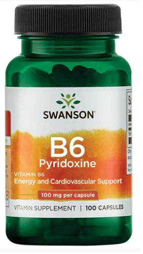 Vitamin B-6 (Витамин B6 Пиридоксин) 100 мкг 100 капс (Swanson) Vitamin B-6 (Витамин B6 Пиридоксин) 100 мкг 100 капс (Swanson)