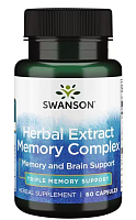 Herbal Extract Memory Complex (Комплекс для восстановления памяти с растительными экстрактами) 60 капсул (Swanson) СРОК ГОДНОСТИ ДО 02/24 !!!
