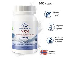 MSM 1000 мг (Methylsulfonylmethane) 100 капсул (Norway Nature)