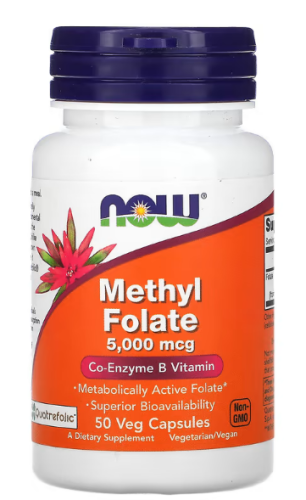 Methyl Folate (Метилфолат) 5000 мкг 50 вег капсул (NOW) Methyl Folate (Метилфолат) 5000 мкг 50 вег капсул (NOW)