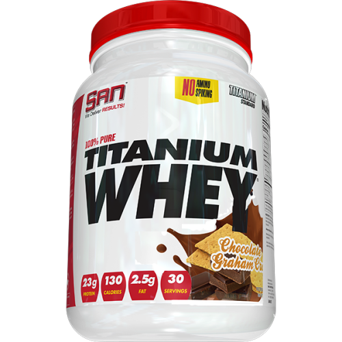 100% Pure Titanium Whey 897 гр - 2 lb (SAN) 100% Pure Titanium Whey 897 гр - 2 lb (SAN)