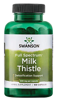 Full Spectrum Milk Thistle (Расторопша полного спектра действия) 500 мг 100 капсул (Swanson)
