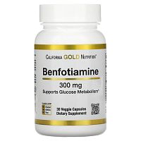 Benfotiamin (бенфотиамин) 300 мг 30 капсул (California Gold Nutrition)