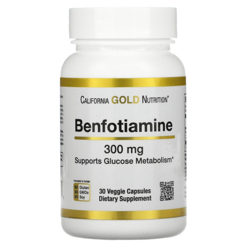 Benfotiamin (бенфотиамин) 300 мг 30 капсул (California Gold Nutrition)