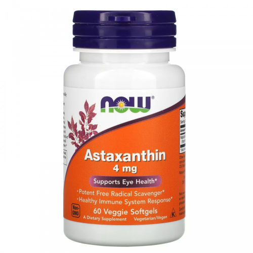 Astaxanthin 4 мг 60 капс (NOW)