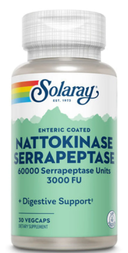 Nattokinase & Serrapeptase (Наттокиназа серрапептаза) 30 вег капсул (Solaray) Nattokinase & Serrapeptase (Наттокиназа серрапептаза) 30 вег капсул (Solaray)