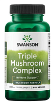 Triple Mushroom Complex (Тройной грибной комплекс - Формула 3 грибов) 60 капсул (Swanson)