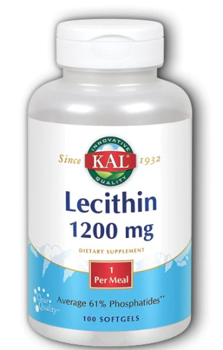 Lecithin (Лецитин) 1200 мг 100 гелевых капсул (KAL) Lecithin (Лецитин) 1200 мг 100 гелевых капсул (KAL)