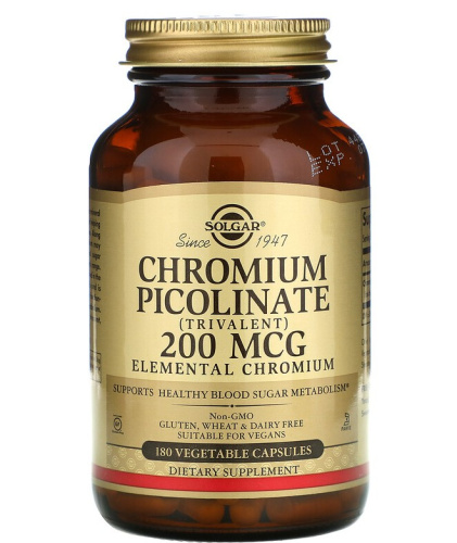 Chromium Picolinate (Пиколинат хрома) 200 мкг 180 капсул (Solgar)