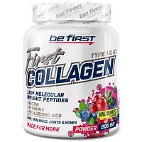 First Collagen + hyaluronic acid + vitamin C (коллаген с гиалуроновой кислотой и витамином С) 200 гр (Be First)