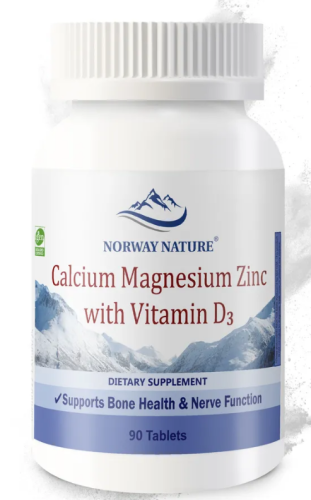 Calcium Magnesium Zinc + D3 90 таблеток (Norway Nature) Calcium Magnesium Zinc + D3 90 таблеток (Norway Nature)