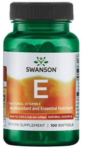 Vitamin E Natural (Витамин Е - Натуральный) 200 МЕ (134,2 мг) 100 капс (Swanson)