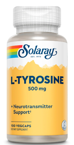 L-tyrosine (L-тирозин) 500 мг 100 капсул (Solaray) L-tyrosine (L-тирозин) 500 мг 100 капсул (Solaray)