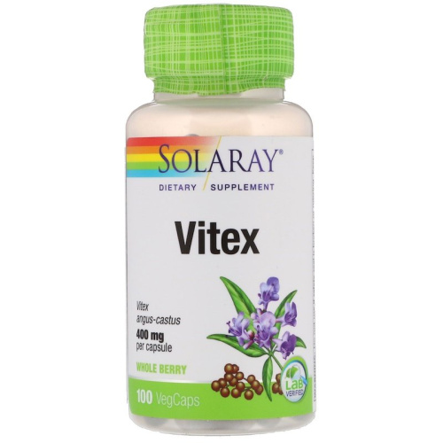 Vitex (Целомудренник) 400 мг 100 капсул (Solaray) Vitex (Целомудренник) 400 мг 100 капсул (Solaray)