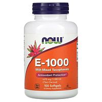 E-1000 Mixed tocopherols 100 softgels (NOW)