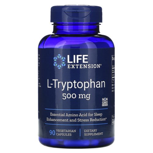 L-Tryptophan (L-триптофан) 500 мг 90 капсул (Life Extension) срок до 07/25 L-Tryptophan (L-триптофан) 500 мг 90 капсул (Life Extension) срок до 07/25