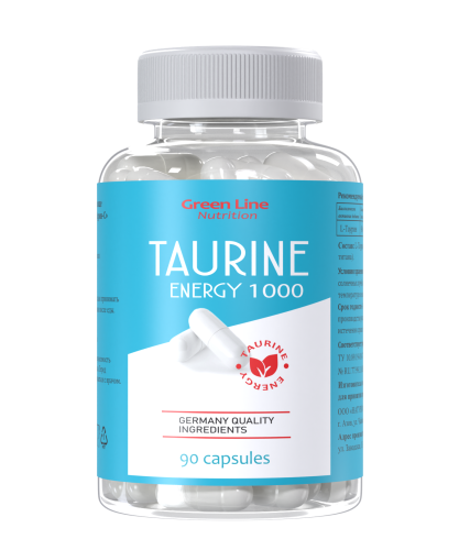 Taurine Energy 1000 90 капсул (Green Line Nutrition)