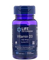 Vitamin D3 5000 ME 125 мкг 60 капсул (Life Extension)