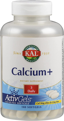 Calcium+ ActivGels 1000 мг 100 гелевых капсул (KAL) Calcium+ ActivGels 1000 мг 100 гелевых капсул (KAL)