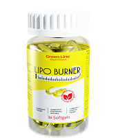 Жиросжигатель для похудения в капсулах Lipo Burner 30 Softgels (Green Line Nutrition)