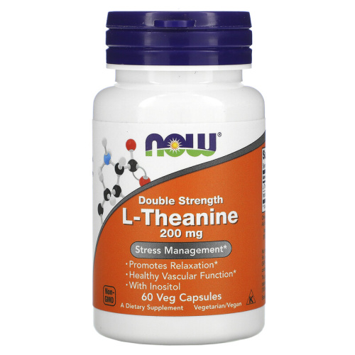 L-Theanine (L-Теанин) 200 мг 60 капсул (NOW)
