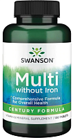 Multi without Iron Century Formula (Мультивитамины без железа) 130 таблеток (Swanson)