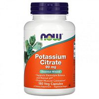 Potassium Citrate (цитрат калия) 99 мг 180 вег капсул (NOW)