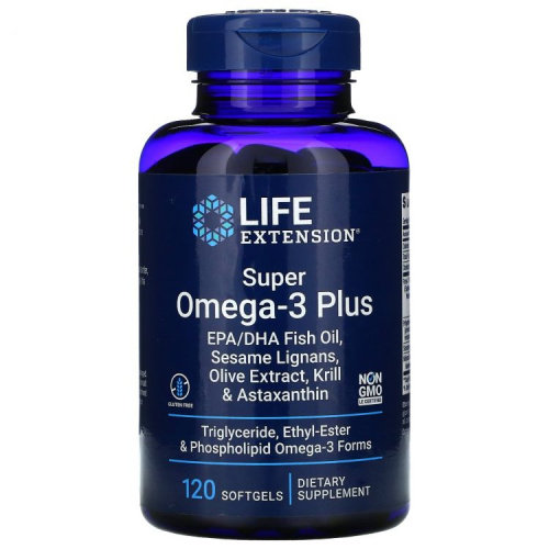 Super Omega-3 Plus 120 капсул (Life Extension) Super Omega-3 Plus 120 капсул (Life Extension)