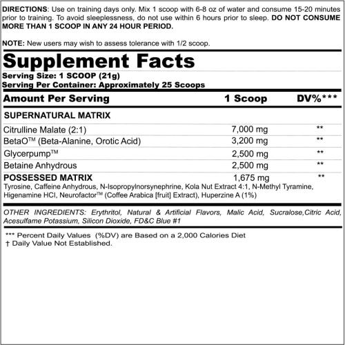 BZRK pre-workout 500гр (Black Magic) фото 2
