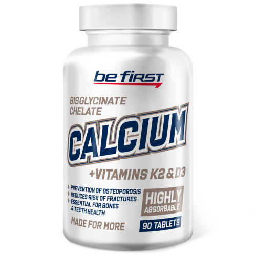 Calcium bisglycinate chelate + K2 + D3 90 табл (Be First) Calcium bisglycinate chelate + K2 + D3 90 табл (Be First)