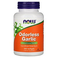 Odorless Garlic (Чеснок без запаха концентрированный экстракт) 250 softgels (NOW)