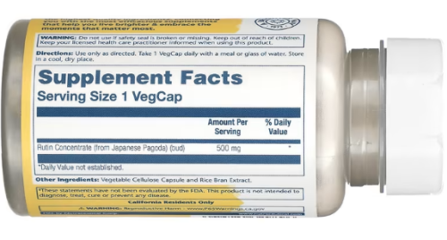 Rutin (Рутин) 500 мг 90 вег капсул (Solaray) фото 2 Rutin (Рутин) 500 мг 90 вег капсул (Solaray) фото 2