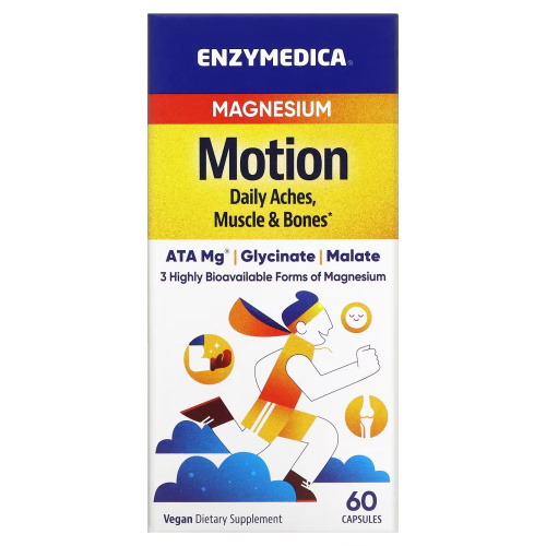 Magnesium Motion (малат и глицинат магния) 60 капсул (Enzymedica)